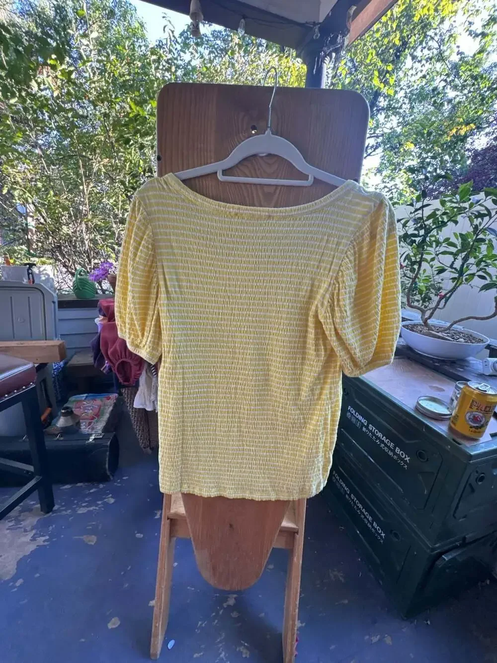 LOFT smocked top